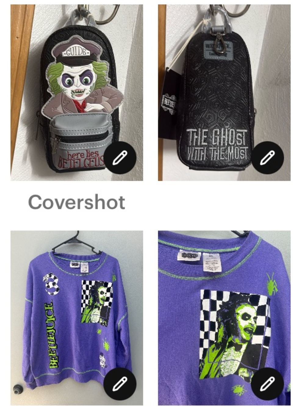 Beetlejuice loungefly/the👻with the most mini bag+BeetleJuice Sweatshirt XL
